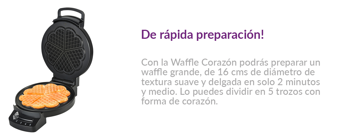 Waflera Máquina Para Hacer Waffles Forma Corazon Blanik